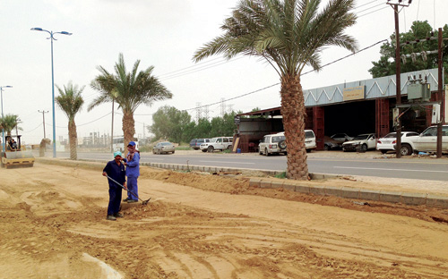 نتيجة للأمطار التي شهدتها مؤخراً 