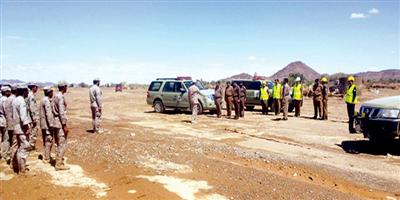 مدني نجران يواصل البحث عن خمسينية مفقودة في وادي حبونا 