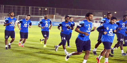  جانب من مران الهلال أمس