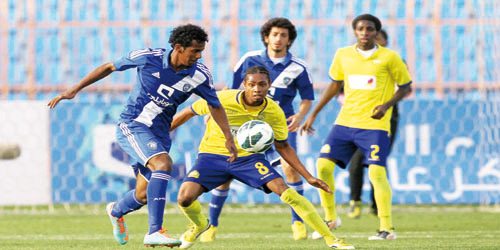  جانب من مباراة سابقة بين شباب الهلال والنصر