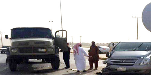  مركبة الطالبات بعد الحادث