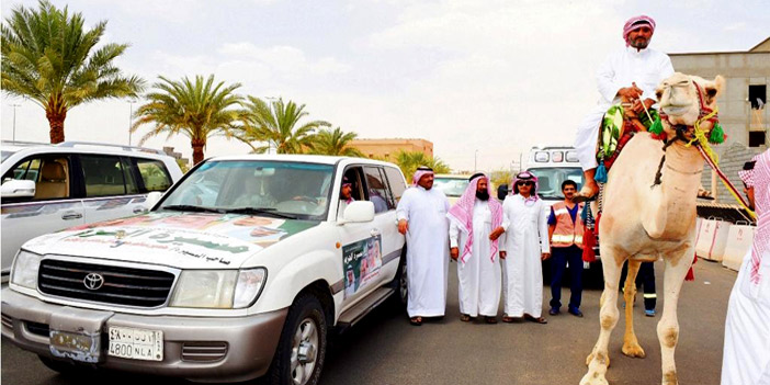  رحلة المواطن الفهادي «مسيرة الحزم» تنطلق على الهجن إلى قصر الحكم بالرياض