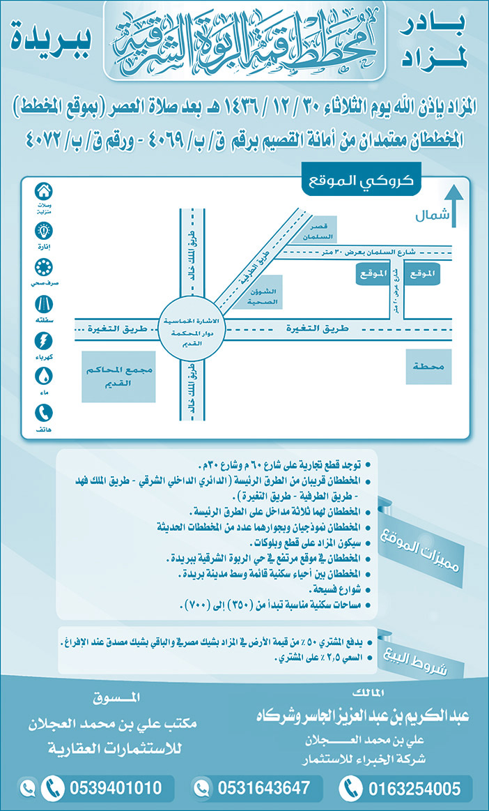 بادر لمزاد مخطط قمة الربوة الشرقية ببريدة 