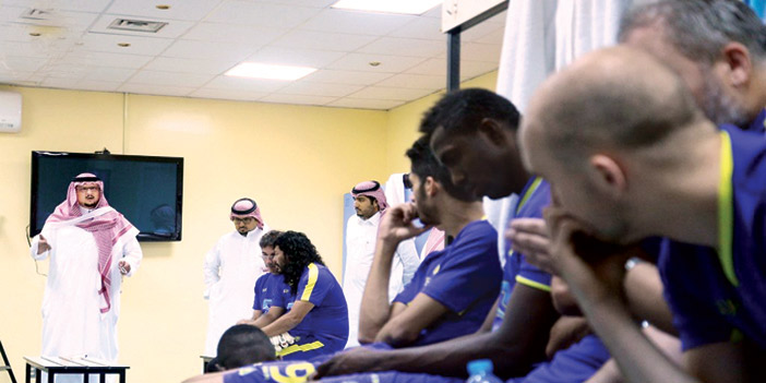  اجتماع رئيس النصر بلاعبي الفريق الأول