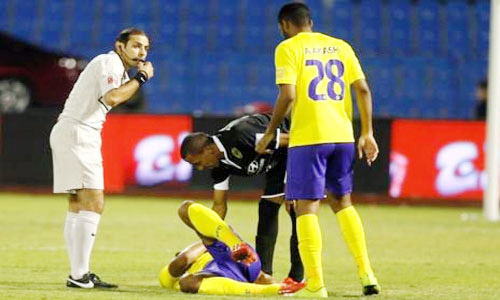  جانب من لقاء النصر والخليج 1-1