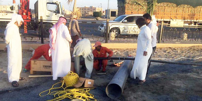  من عملية استخراج المياه الجوفية في ظلم