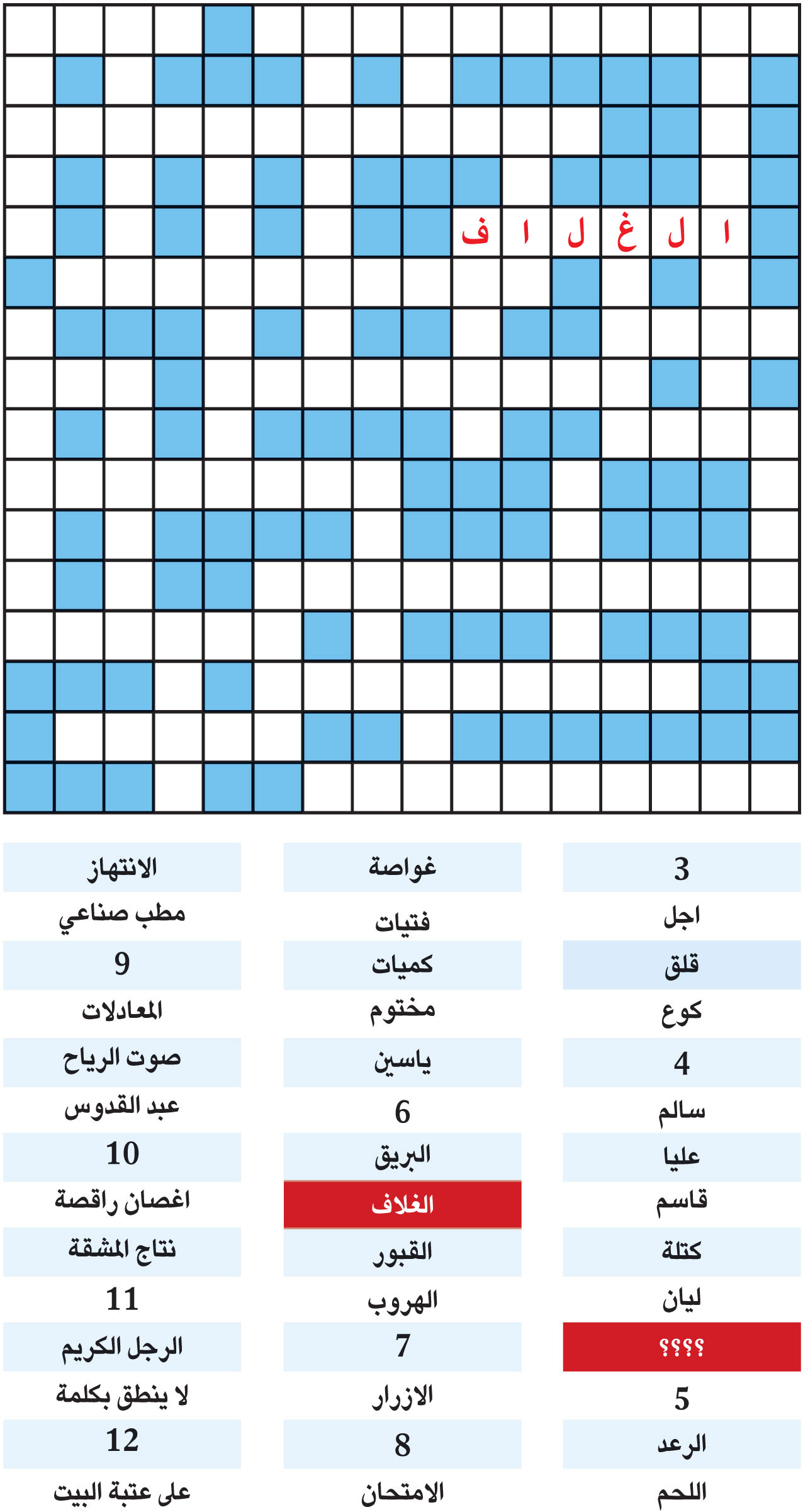 الكلمة المفقودة 