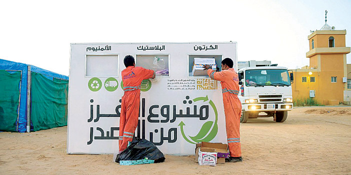  جانب من حاويات الفرز الجديدة بمراكز إفطار الصائمين