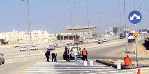  المثلث الخطر بمدخل مدينة الدمام من جهة الرياض