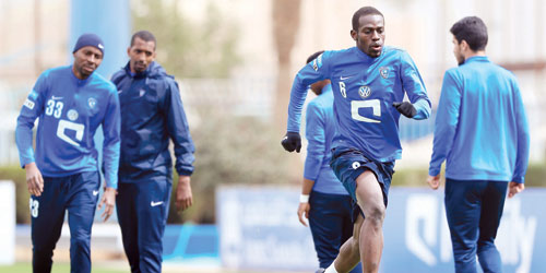  جانب من المران الصباحي للهلال