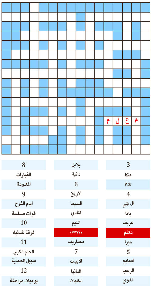 الكلمة المفقودة 