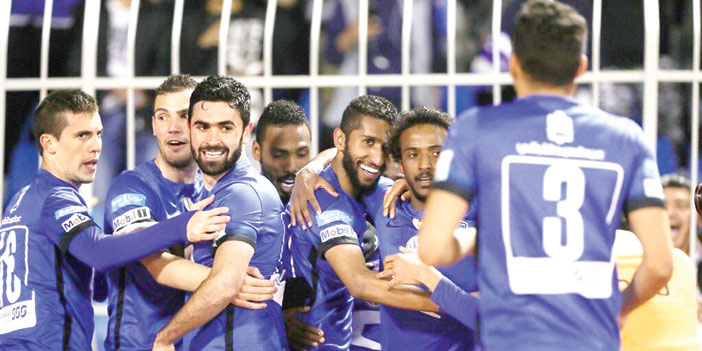   الفرج فرحاً بهدف الهلال الثاني