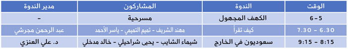 البرنامج «الثقافي».. اليوم 