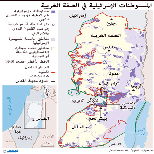  المستوطنات الإسرائيلية في الضفة الغربية