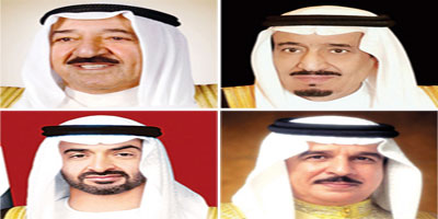 خادم الحرمين الشريفين يتلقى تهاني أمير الكويت ورئيس الإمارات وملك البحرين بتعيين محمد بن سلمان ولياً للعهد 