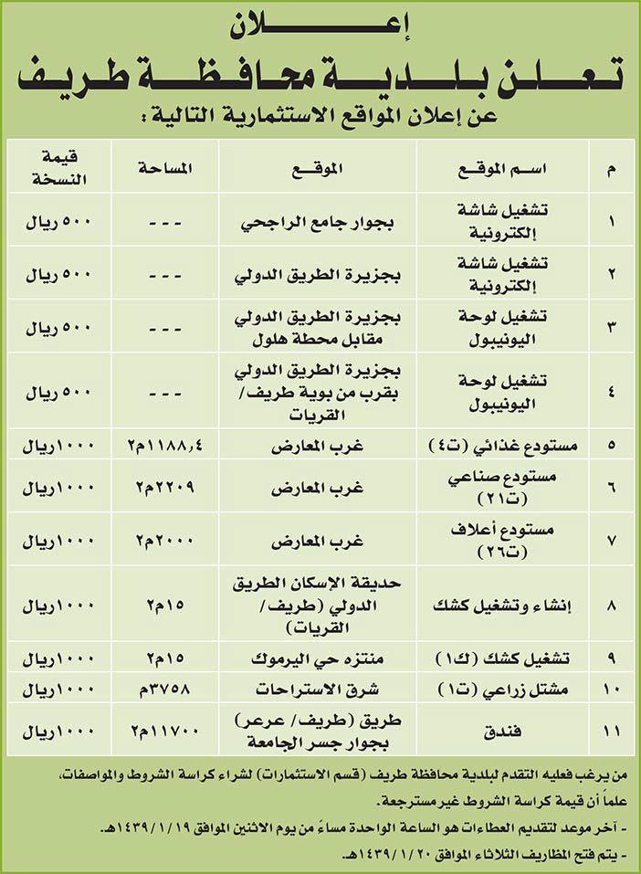 # مناقصات حكومية ( بناء - اسئجار - هدم - نقل - صيانة - تشغيل - شراء – بيع 