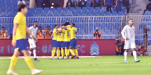   النصر واصل انتصاراته بثلاثية الفتح