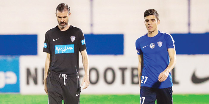  بنشرقي في تدريب الهلال أمس