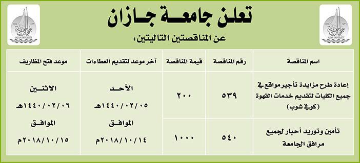 مناقصات حكومية (بناء - استئجار - هدم - نقل - صيانة - تشغيل - شراء – بيع) 