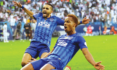  كاريو والبريك وفرحة الهدف الرابع للهلال أمس