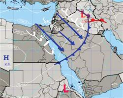 صقيع على الشمال وغيوم على وسط وشرق المملكة 