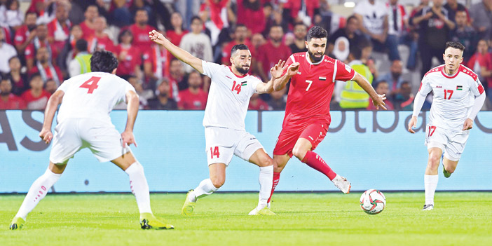  من لقاء فلسطين وسوريا في كأس آسيا بالإمارات