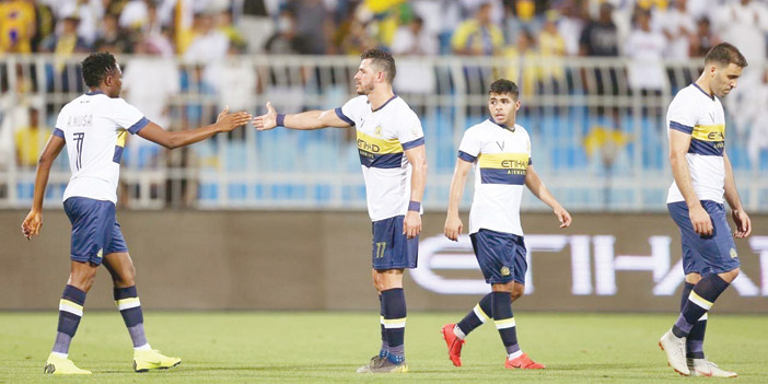  النصر كسب الفتح بخماسية