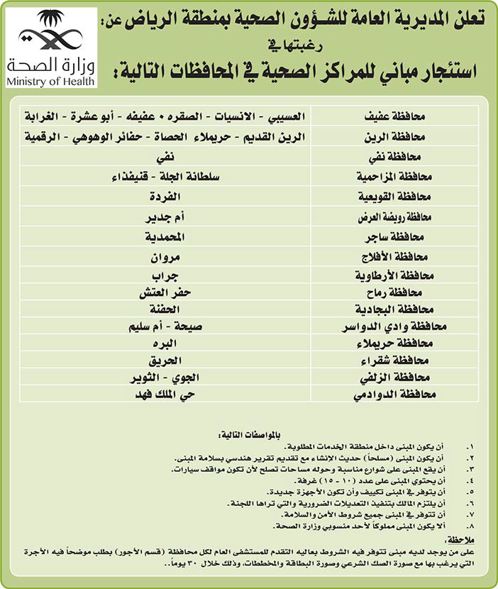 مناقصات حكومية (بناء - استئجار - هدم - نقل - صيانة - تشغيل - شراء – بيع) 