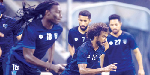  جانب من مران الهلال أمس