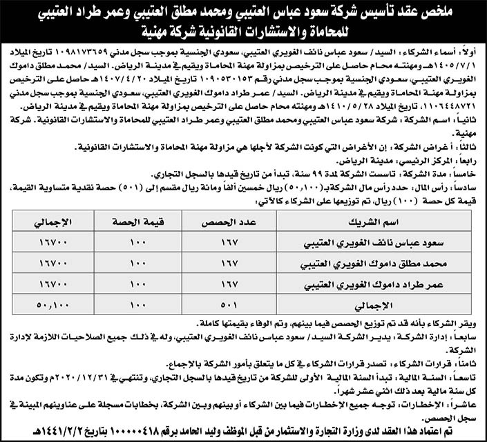 شركة سعود عباس العتيبي 