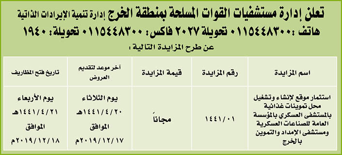 مناقصات حكومية (بناء - استئجار - هدم - نقل - صيانة - تشغيل - شراء – بيع) 