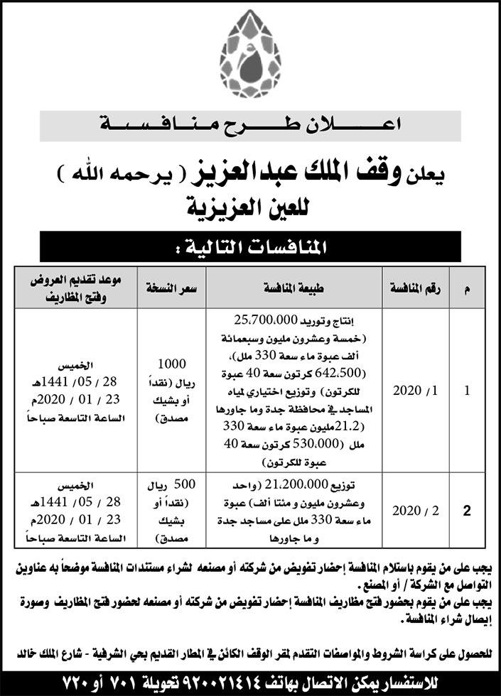 اعلان طرح منافسة.. وقف الملك عبدالعزيز 