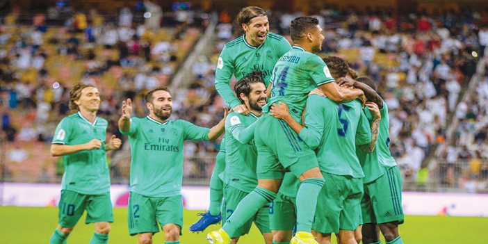  فرحة لاعبي ريال مدريد بالفوز