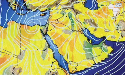 هطول أمطار ورياح نشطة على معظم المناطق 