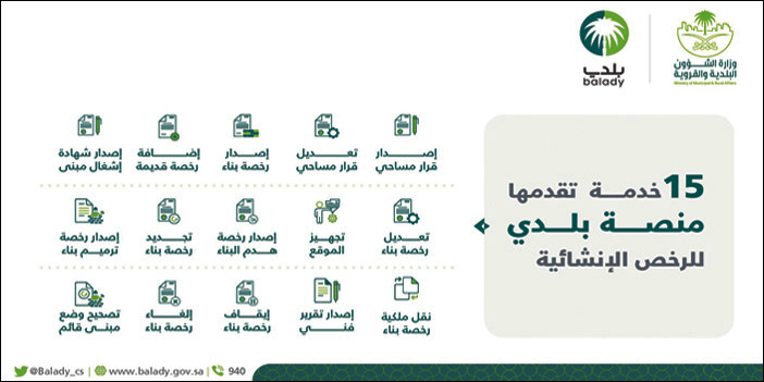 إطلاق خدمة موحَّدة للرخص الإنشائية 