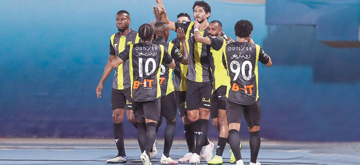  فرحة الاتحاد بهدفه أمام العين