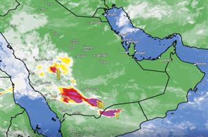 أجواء المملكة غيوم وأمطار رعدية 