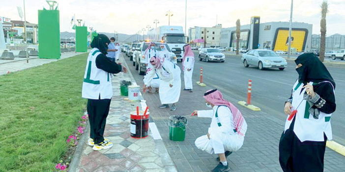  المتطوعون خلال المشاركة