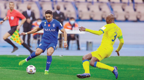   لقطة من مباريات النصر والهلال