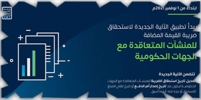 تطبق الآلية الجديدة لاستحقاق ضريبة القيمة المضافة 