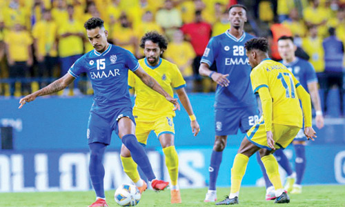  لقطة لمباراة سابقة بين الهلال والنصر