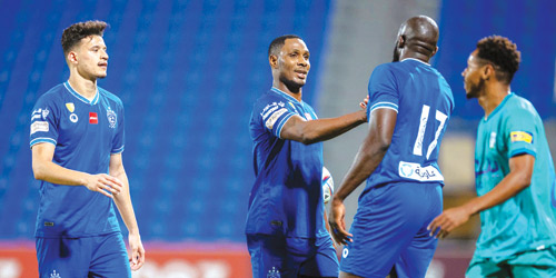 من مباراة الهلال والشعلة أمس