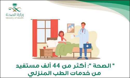 44 ألف مستفيد من خدمات الطب المنزلي 