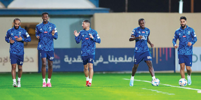 من مران الهلال أمس