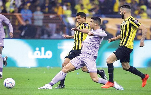 من مباراة سابقة بين الاتحاد والنصر