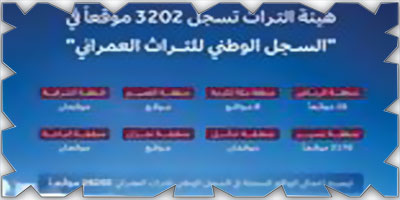 إضافة أكثر من 3 آلاف موقع جديد لسجل التراث العمراني 